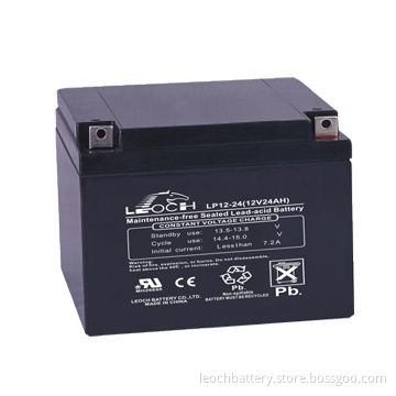 LEOCH 12V Lead-acid Battery with Capacity of 24Ah and Discharge Current of 360A